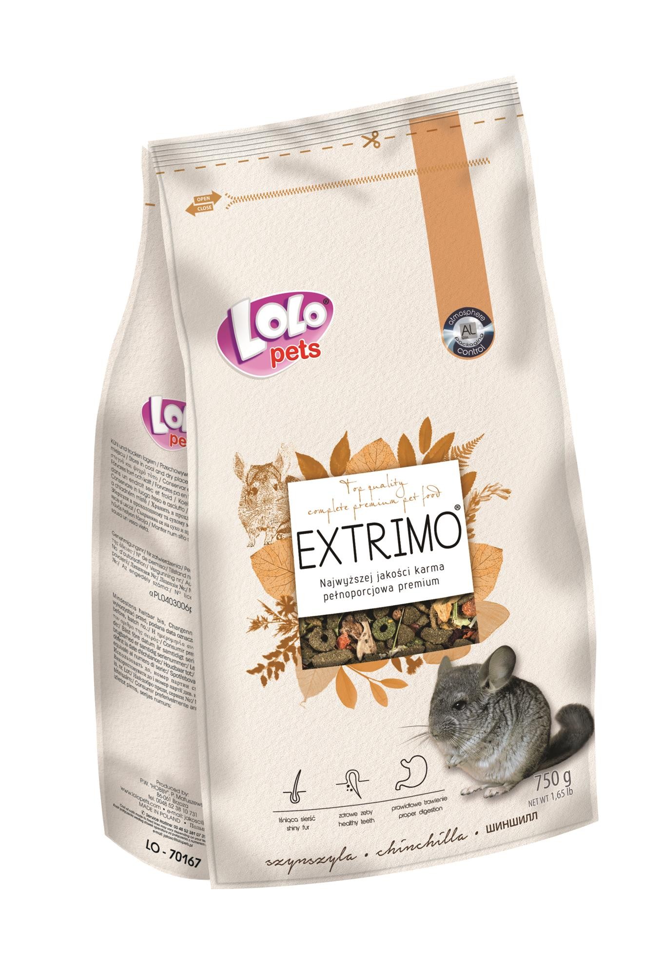 LoLo Pets Extrimo täissööt tšintšiljadele 750g