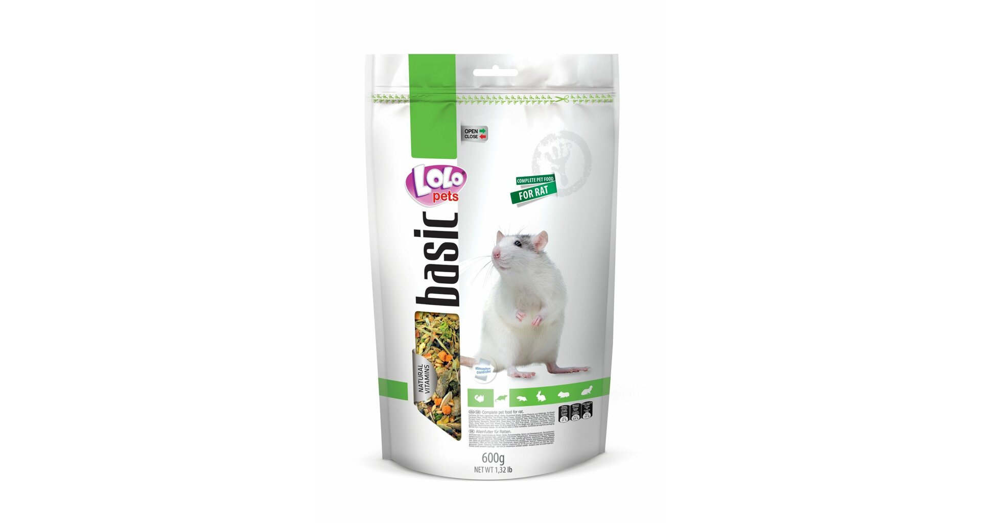 LoLo Pets Foody täissööt rottidele 600g