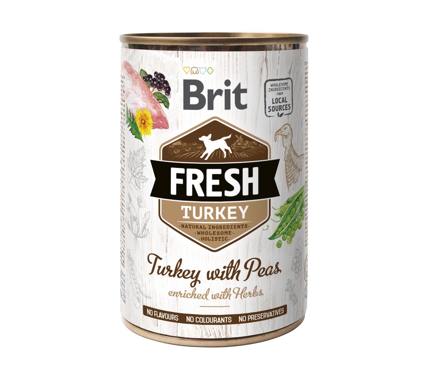 Brit Fresh Turkey with Peas konserv koertele 400g