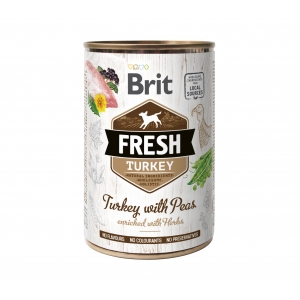 Brit Fresh Turkey with Peas konserv koertele 400g