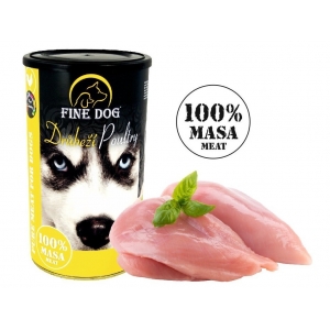 Fine Dog linnulihakonserv koertele 100%liha (8x1200g)