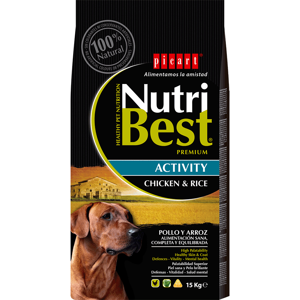 Nutribest Activity Chicken And Rice koeratoit 15kg