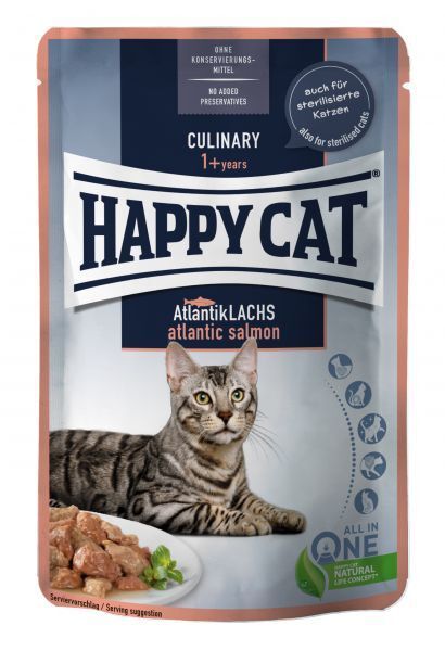 Happy Cat Culinary Meat In Sauce Atlantik-Lachs Pouch 24x85g