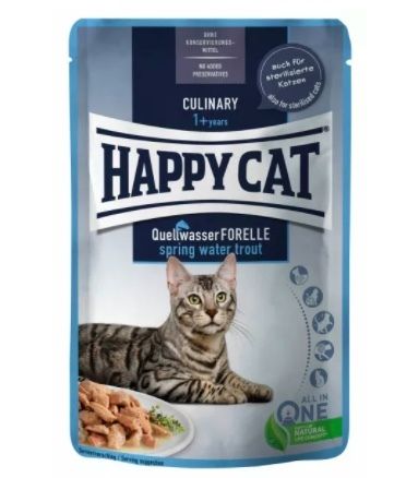 Happy Cat Culinary Spring-Water Trout 85gr x 24tk