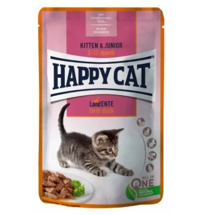 Happy Cat Kitten & Junior Farm Duck 24x85g