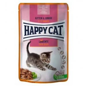 Happy Cat Kitten & Junior Farm Duck 24x85g