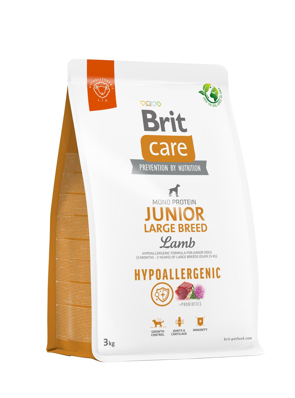 Brit Care Hypoallergenic Junior Large Breed Lamb koeratoit 3kg