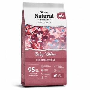 Dibaq Natural Moments kana ja kalkun kassipojatoit 2kg