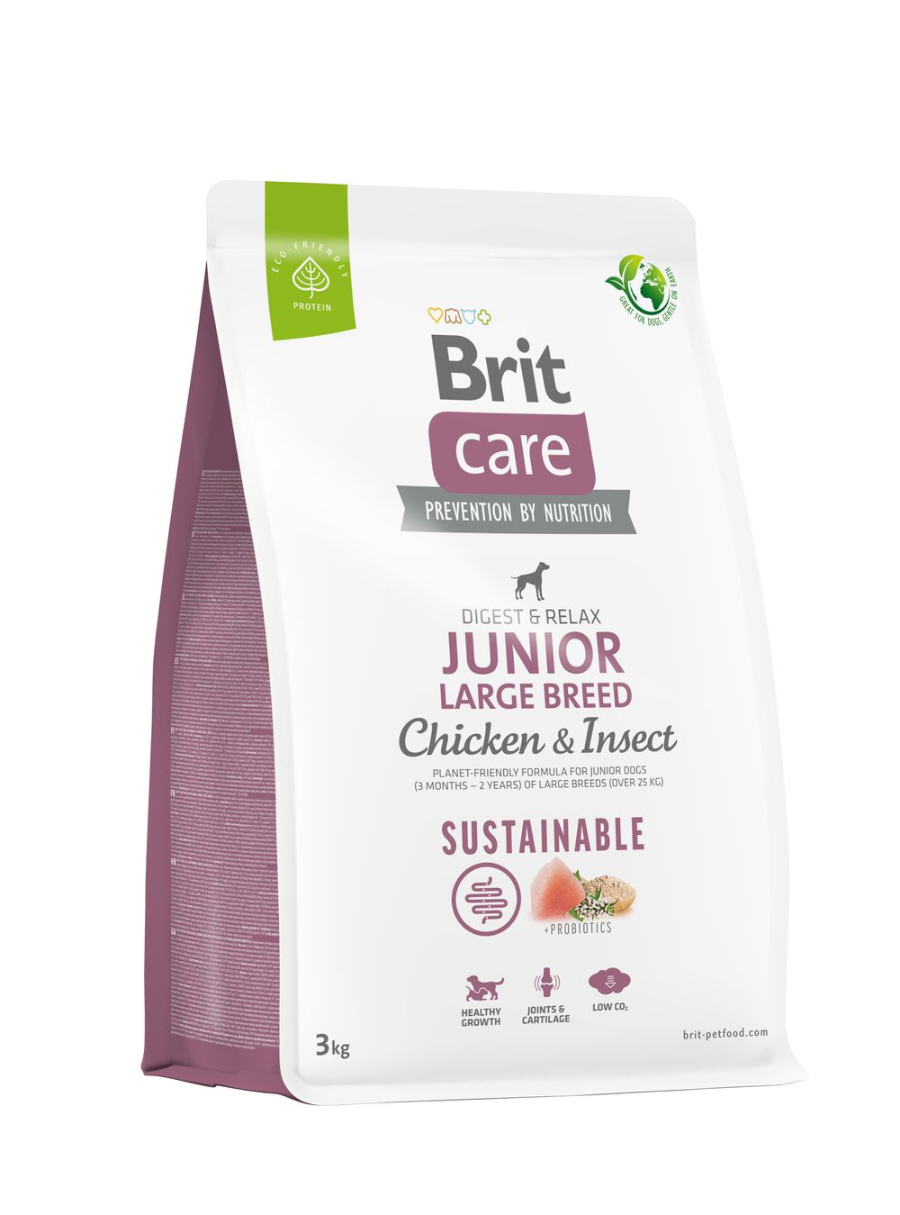 Brit Care Sustainable Junior Large Breed Chicken&Insect koeratoit 3kg