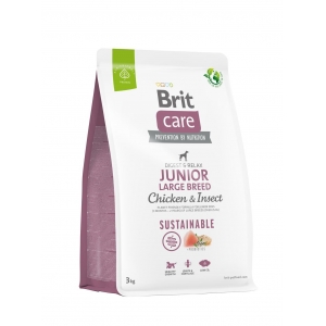 Brit Care Sustainable Junior Large Breed Chicken&Insect koeratoit 3kg