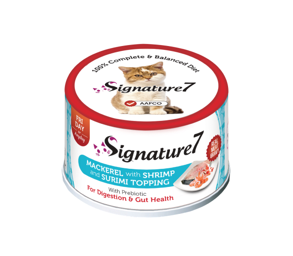 Signature7 Mackerel with Shrimp and Surimi konserv kassidele 70g