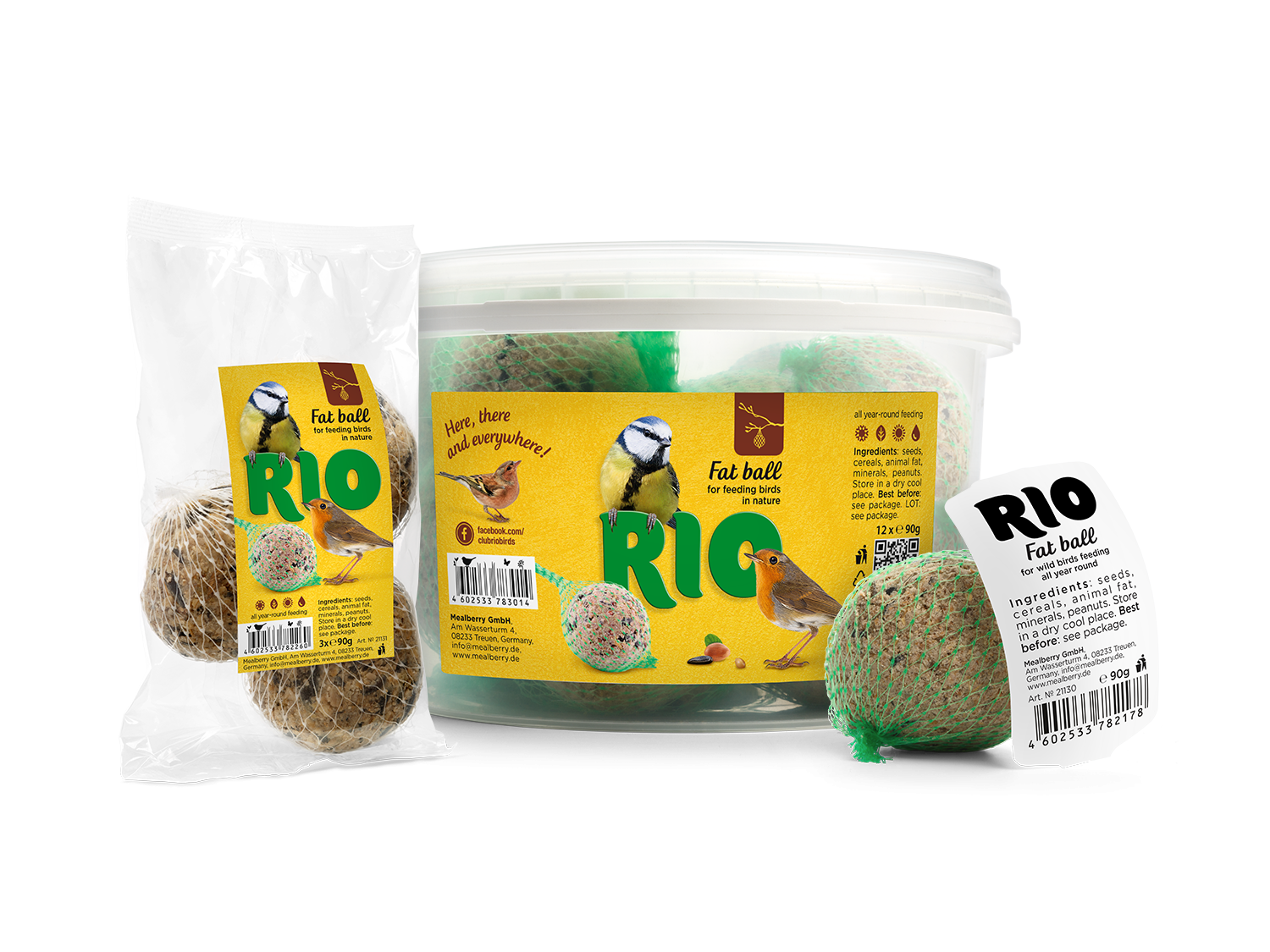 RIO Fat balls, 3x90 g