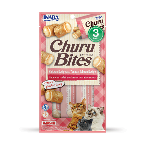 Churu Bites Куриные рулеты лакомство с тунцом и лососем для кошек 3x10г