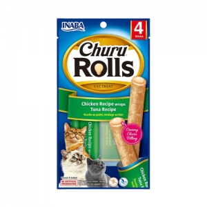 Churu Rolls Kana rullid Tuunikala maiustus kassile 4x10g