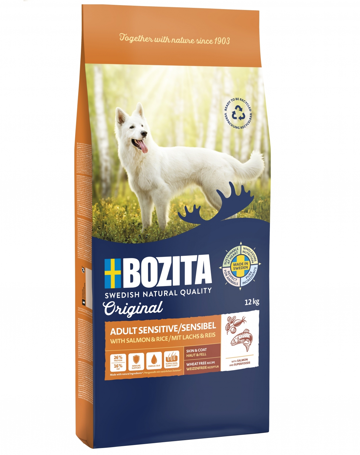 Bozita Original Adult Sensitive Skin&Coat 12kg