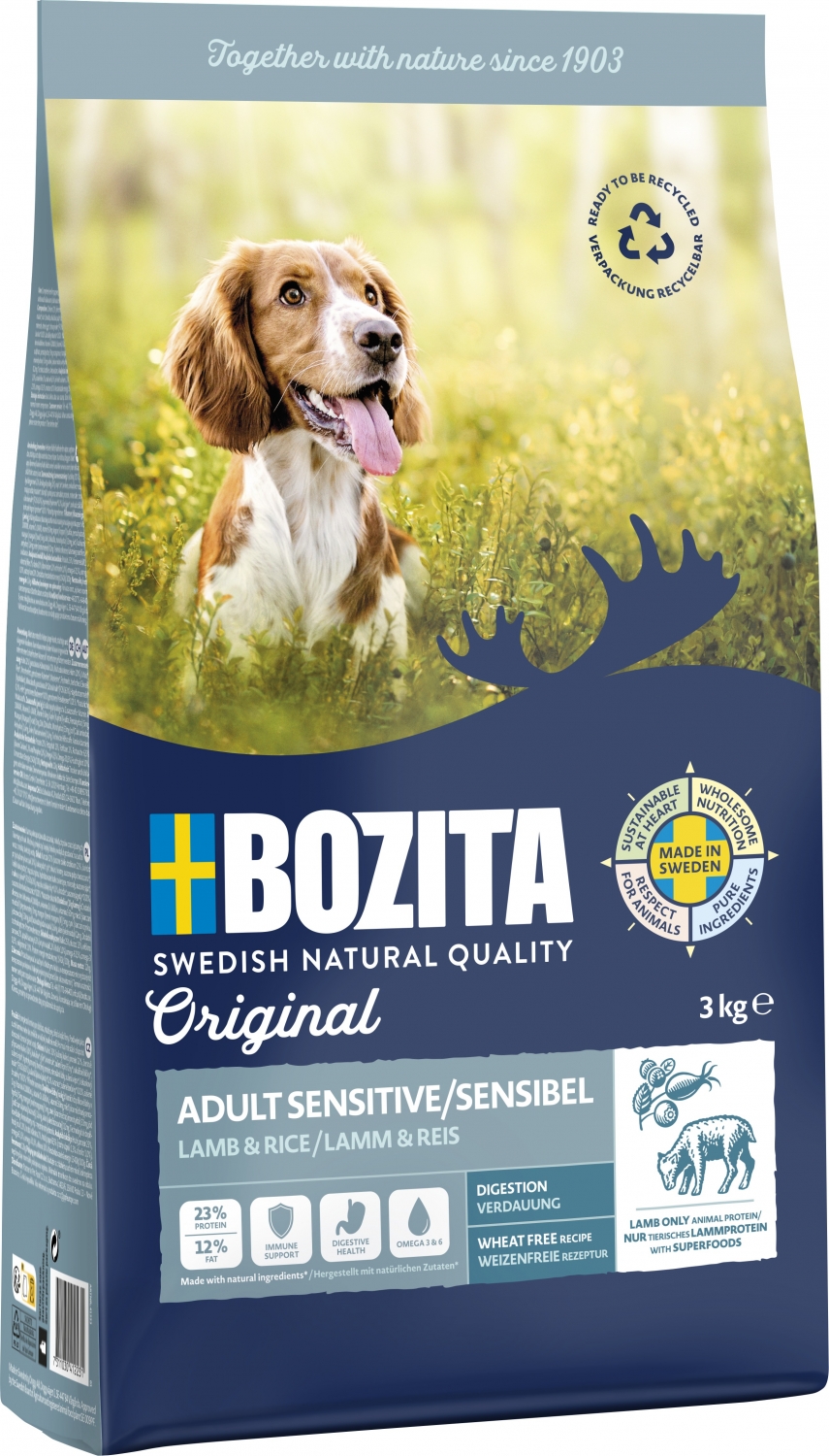 Bozita Original Adult Sensitive Digestion Lamb 3kg