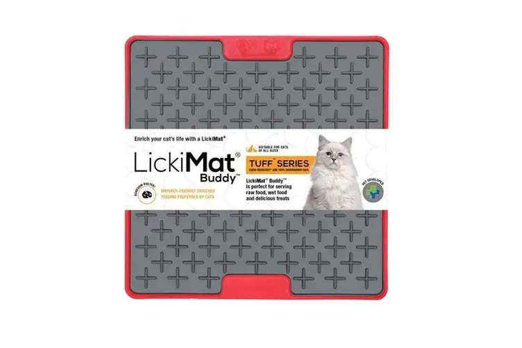 LickiMat Tuff Series Buddy maiusematt kassidele, Red