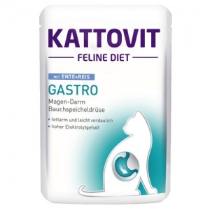 Kattovit Gastro кусочки утиного мяса для кошек 85г