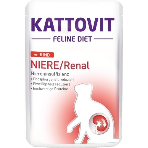 Kattovit Renal veisega lihatükid kassidele 85g