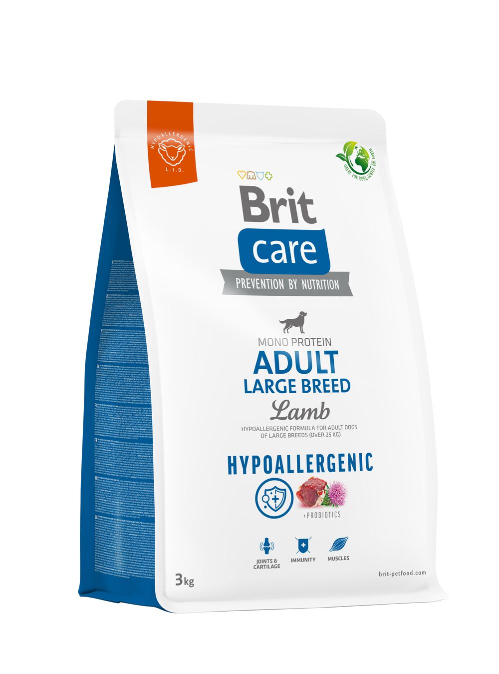 Brit Care Hypoallergenic Adult Large Breed Lamb koeratoit 3kg