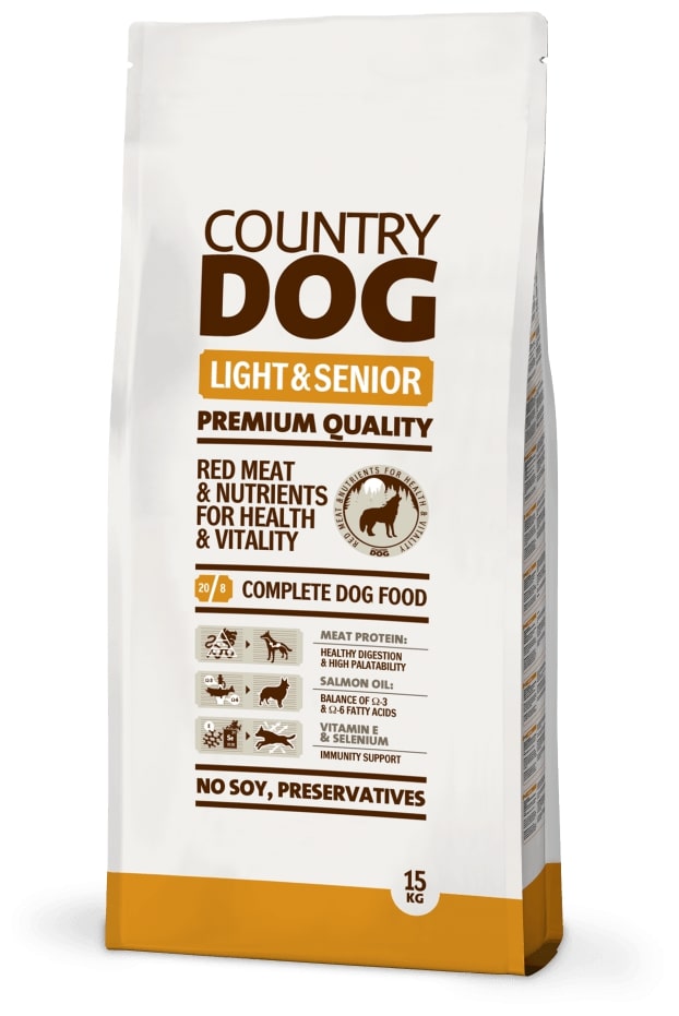 Country Dog Light & Senior koeratoit 15kg