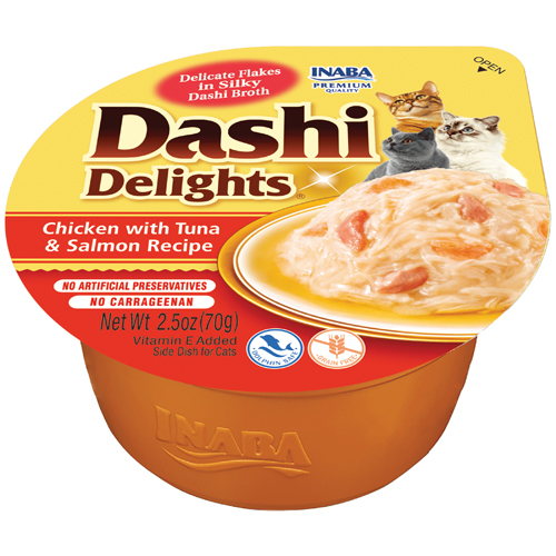 Inaba Dashi Delights Chicken with Tuna & Salmon Recipe 70g