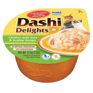 Inaba Dashi Delights Chicken with Tuna & Scallop Recipe 70g + 1 TASUTA!