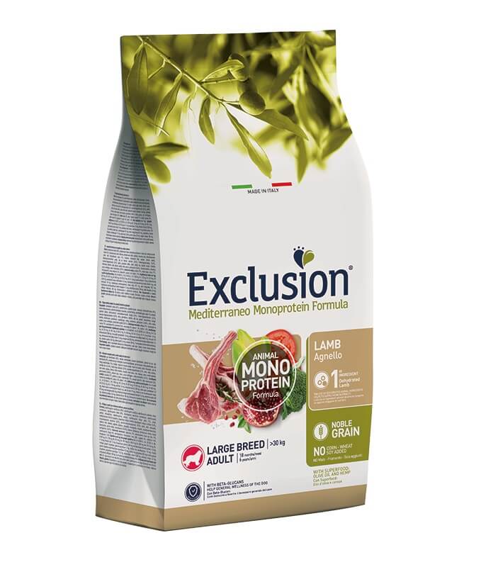 Exclusion Mediterraneo Adult Lamb Large Breed 12kg