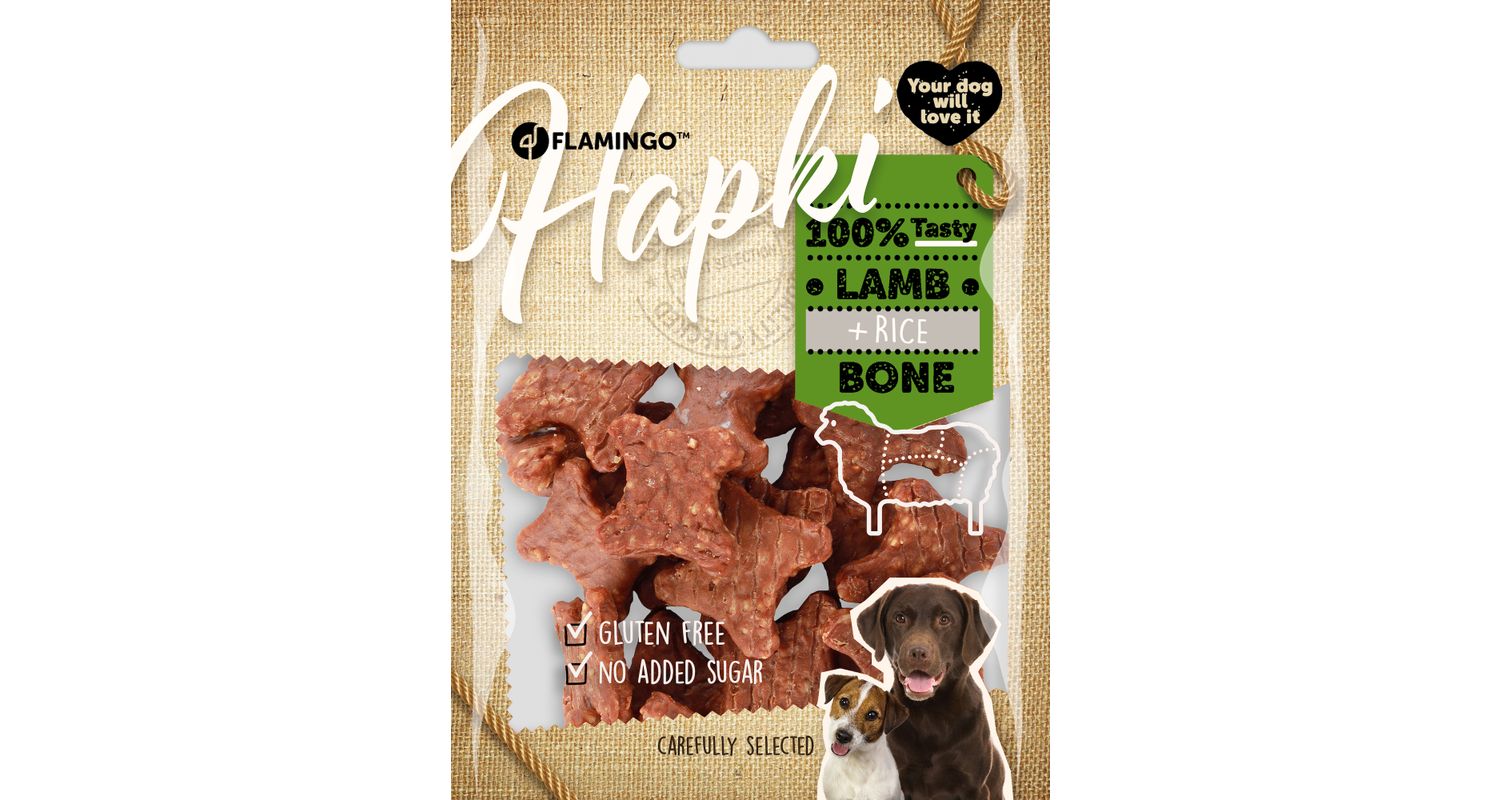 Flamingo Hapki Lamb + Rice Bone närimismaius koerale 170g