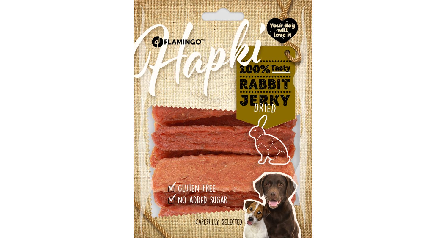 Flamingo Hapki Rabbit Jerky närimismaius koerale 170g