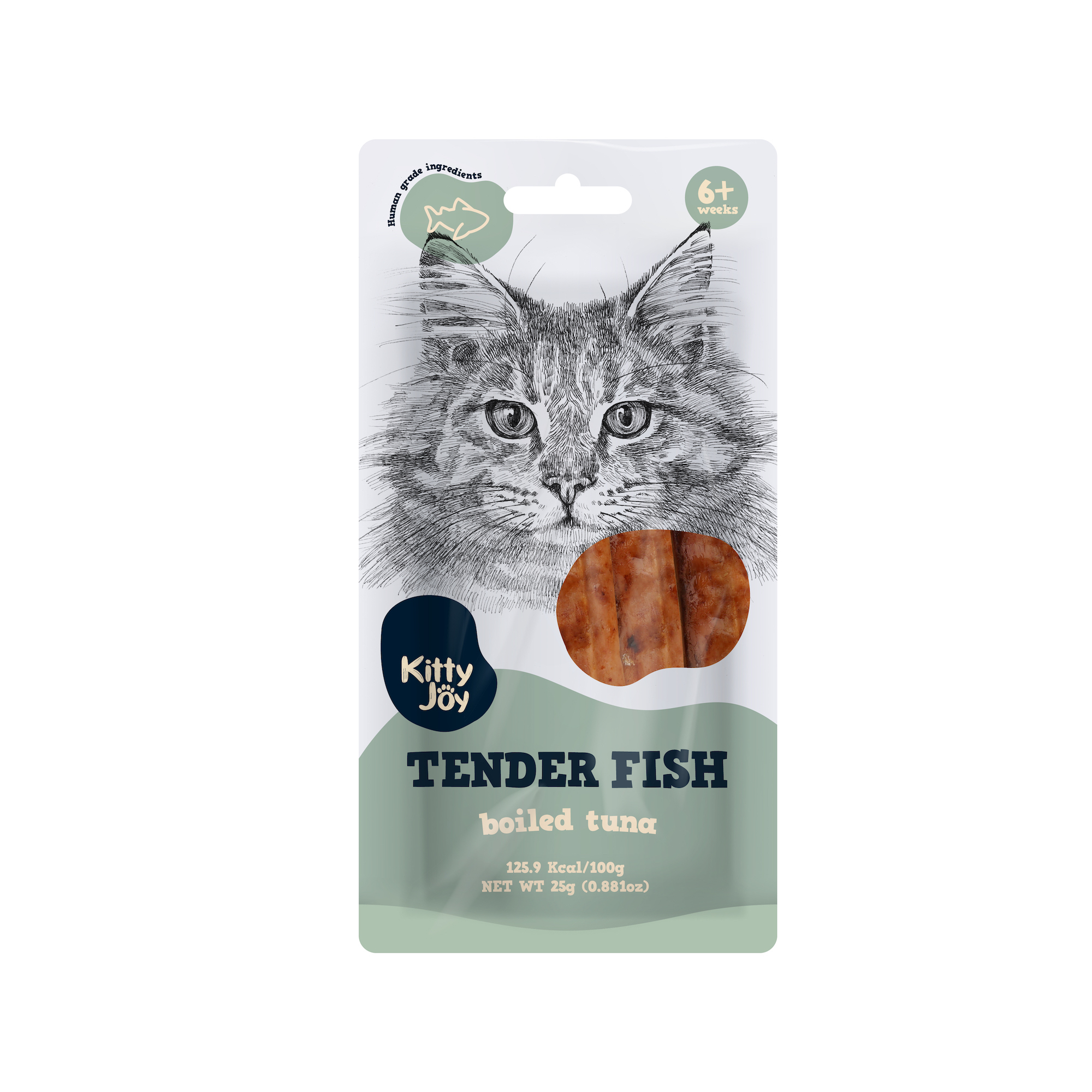 Kitty Joy Tender Boiled Tuna naturaalne maius kassile 25g