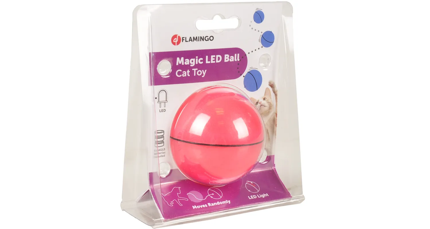 Flamingo Magic LED pall kassidele roosa 6,5cm