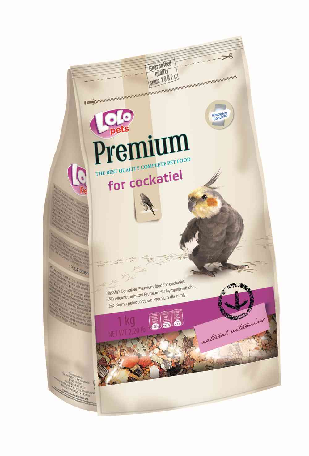 LoLo Pets Premium täissööt nümfkakaduudele 1kg