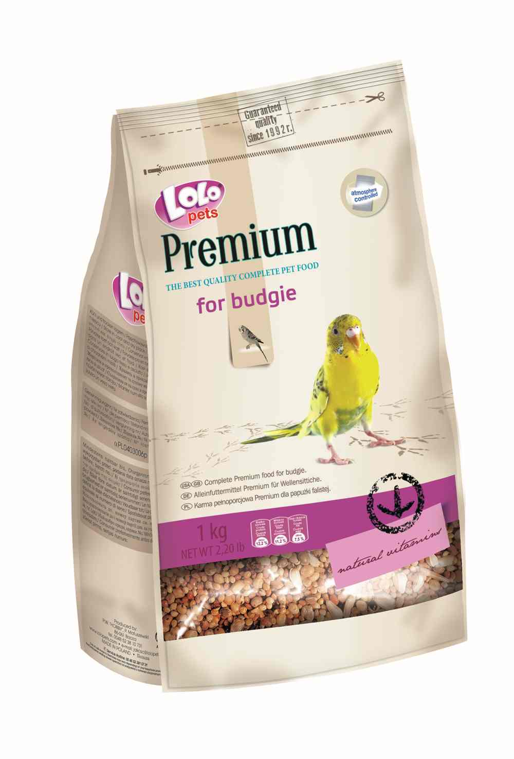 LoLo Pets Premium täissööt viirpapagoidele 1kg