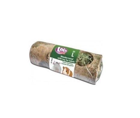LoLo Pets kasepuust tunnel närilistele heinaga L
