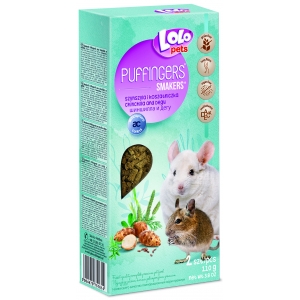 LoLo Pets Puffingers närimispulgad tšintšiljadele ja deegudele 2tk 110g