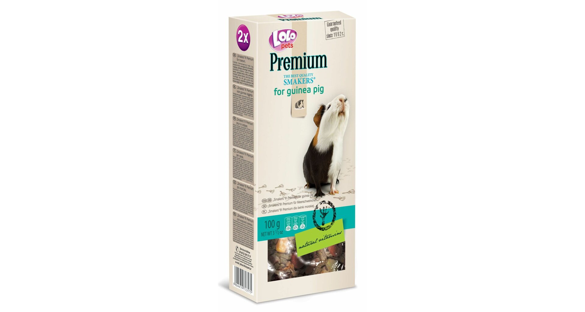 LoLo Pets Premium närimispulgad merisigadele 2tk 100g