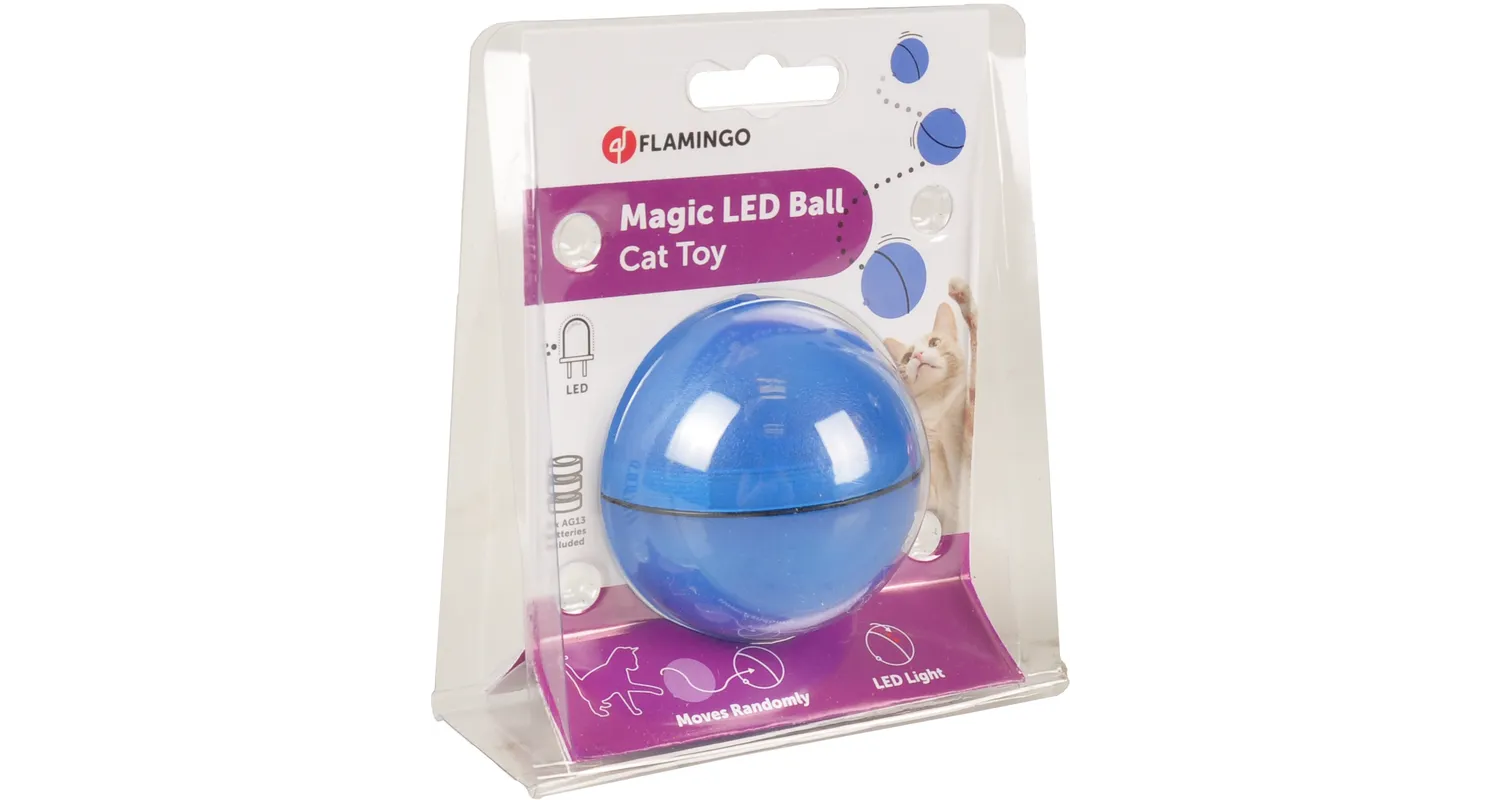 Flamingo Magic LED pall kassidele sinine 6,5cm