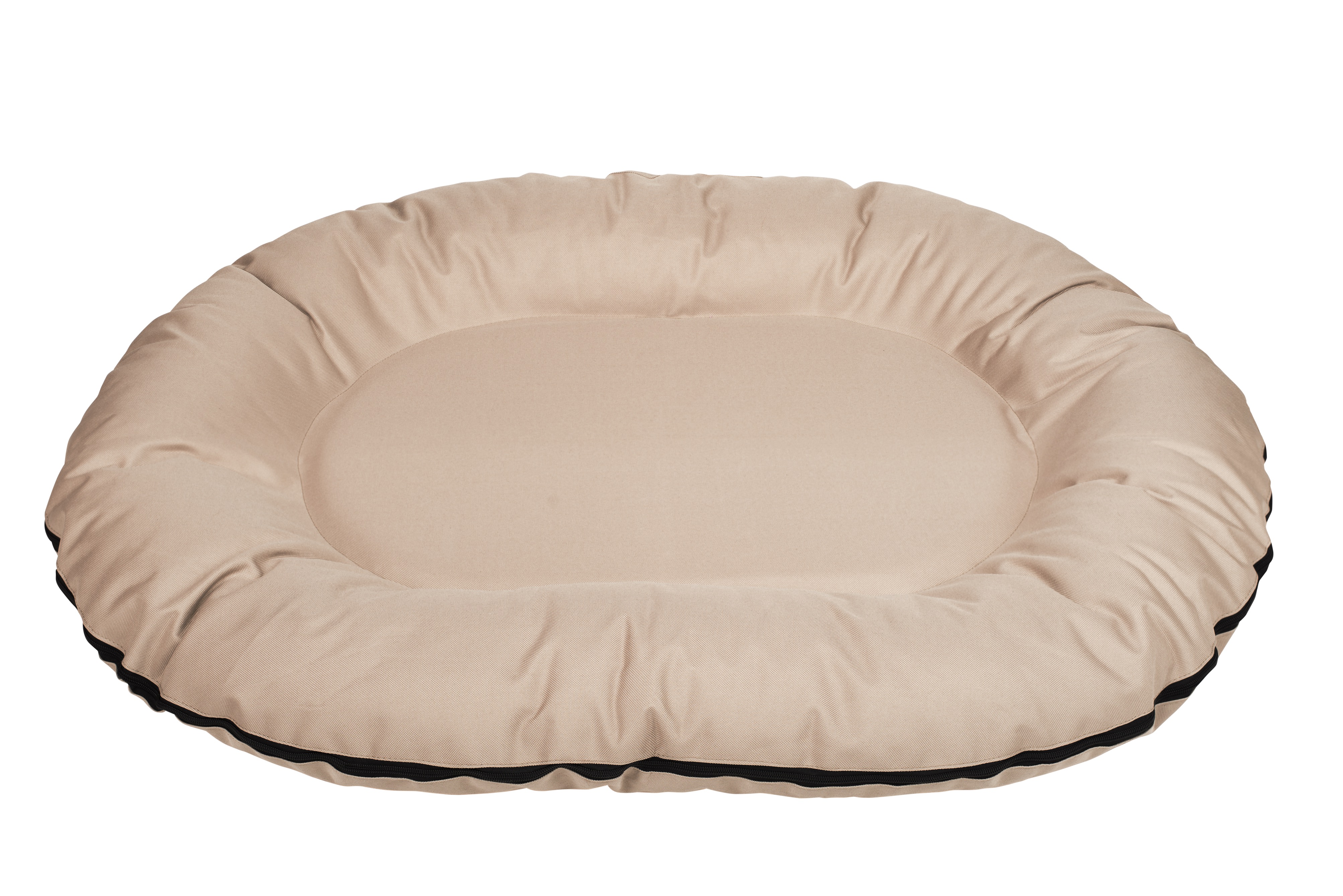 Cazo Oval Bed beež pesa koertele 105x140x17cm