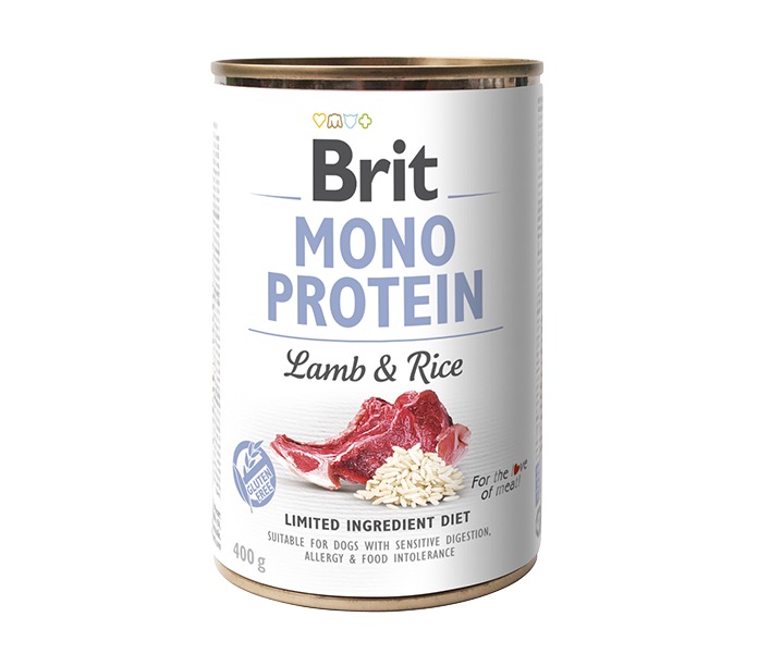 Brit Mono Protein Lamb & Rice konserv koertele 400g