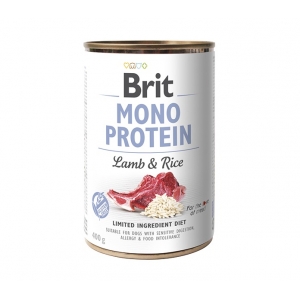 Brit Mono Protein Lamb & Rice konserv koertele 400g