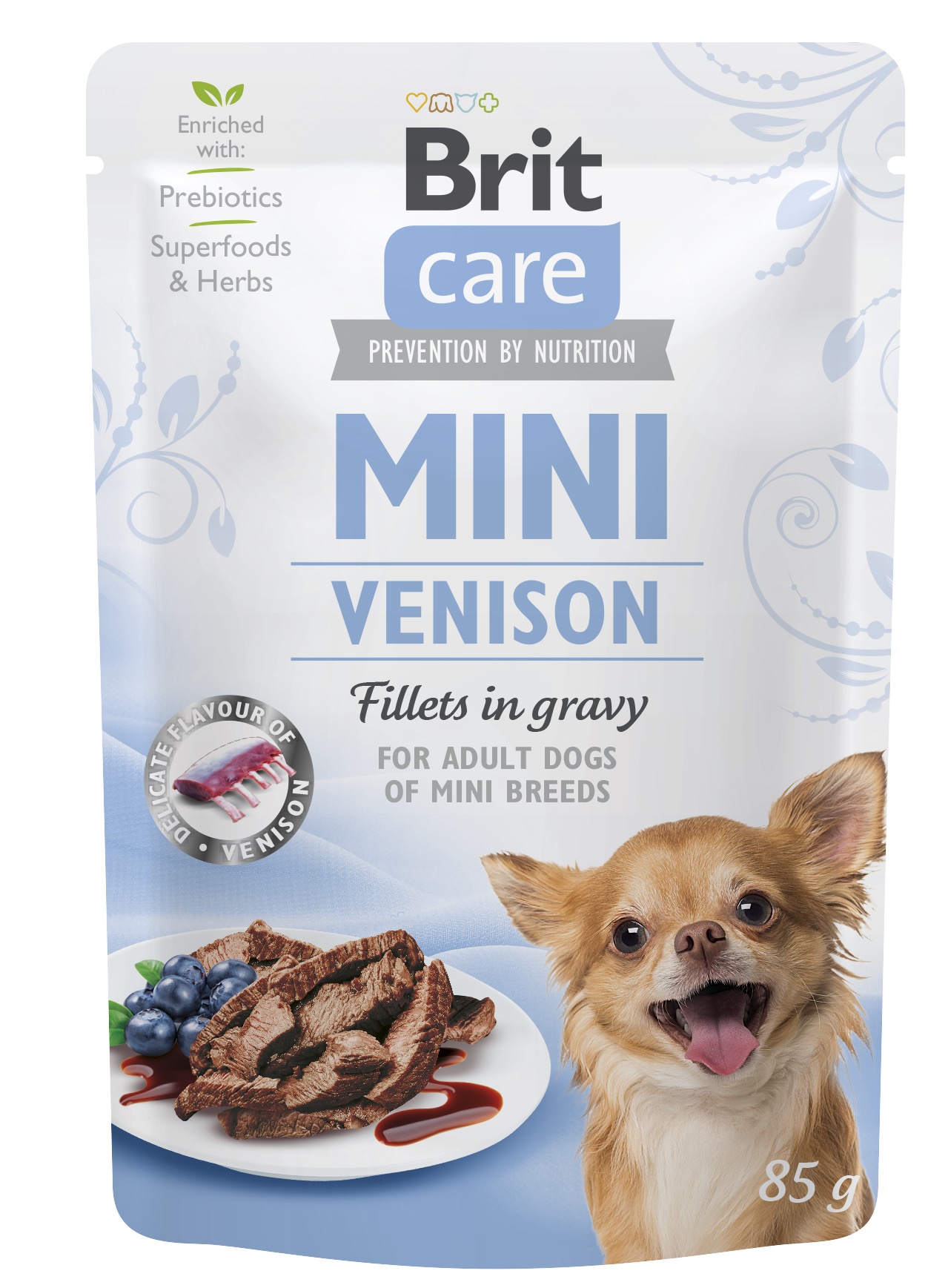 Brit Care Mini pouch Venision fillets in gravy einekotike koertele 85g