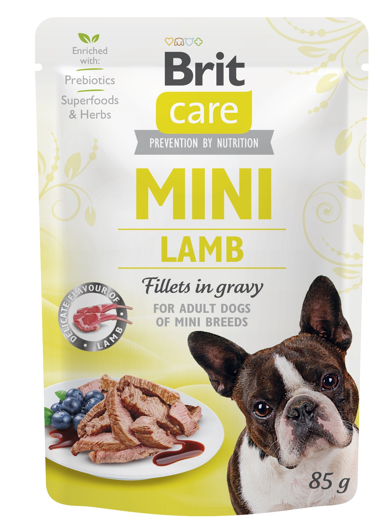 Brit Care Mini pouch Lamb fillets in gravy einekotike koertele 85g