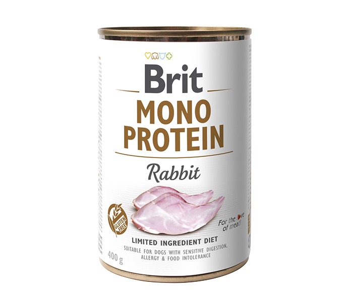 Brit Mono Protein Rabbit konserv koertele 400g