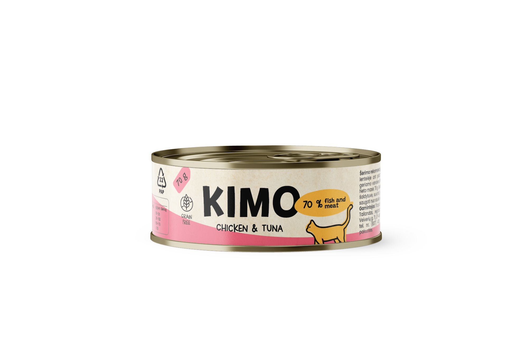 Kimo Chicken &Tuna konserv kassidele 70g