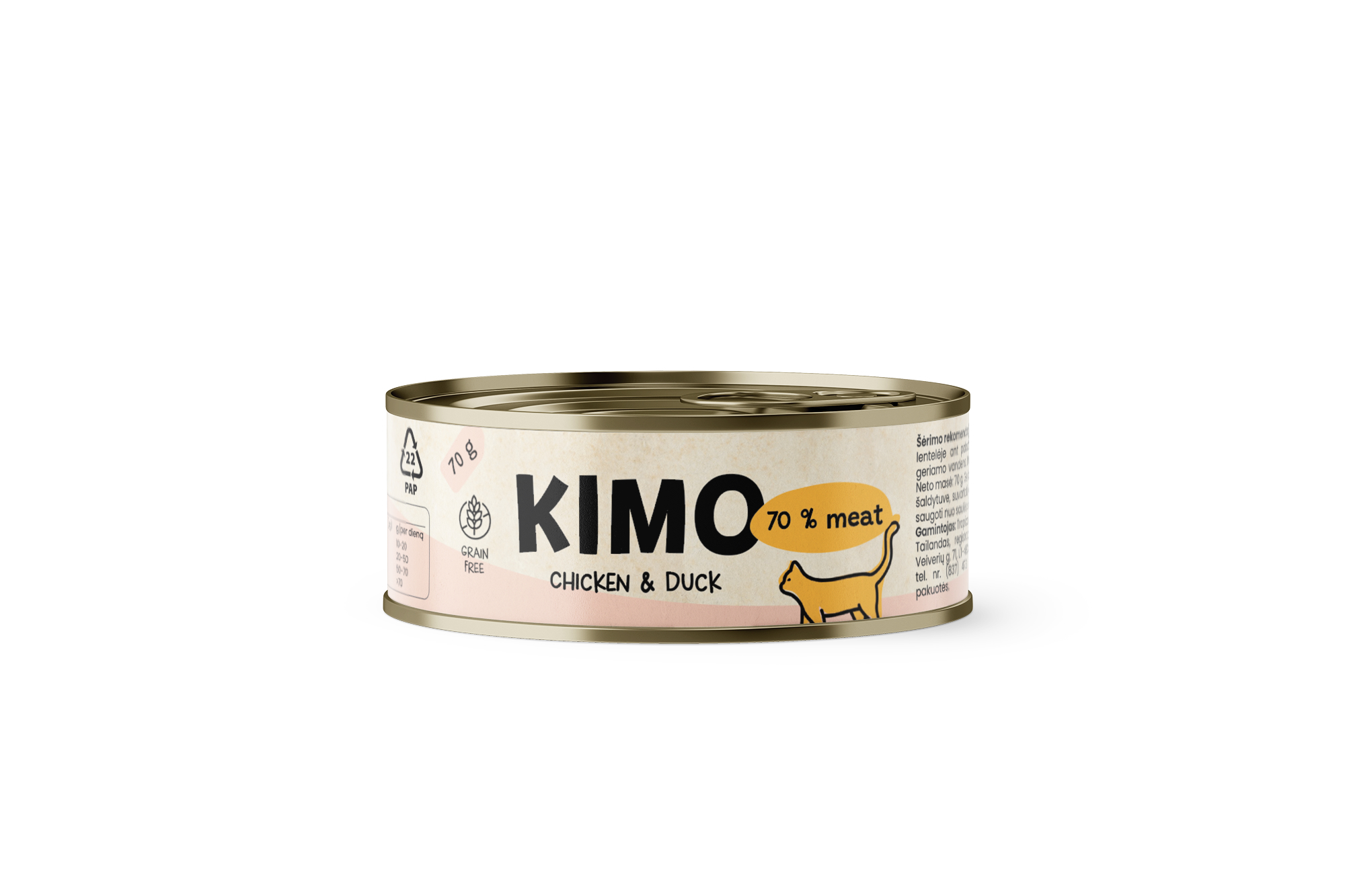 Kimo Chicken & Duck konserv kassidele 70g