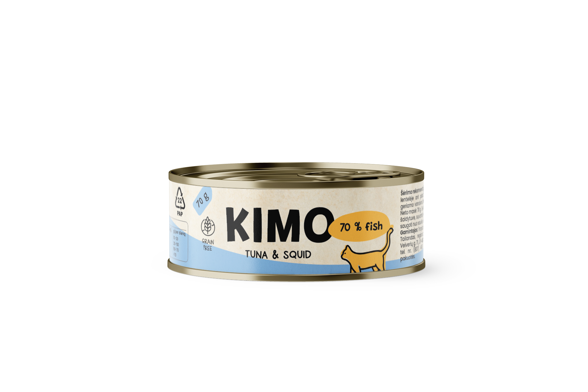 Kimo Tuna &amp; Squid konserv kassidele 70g