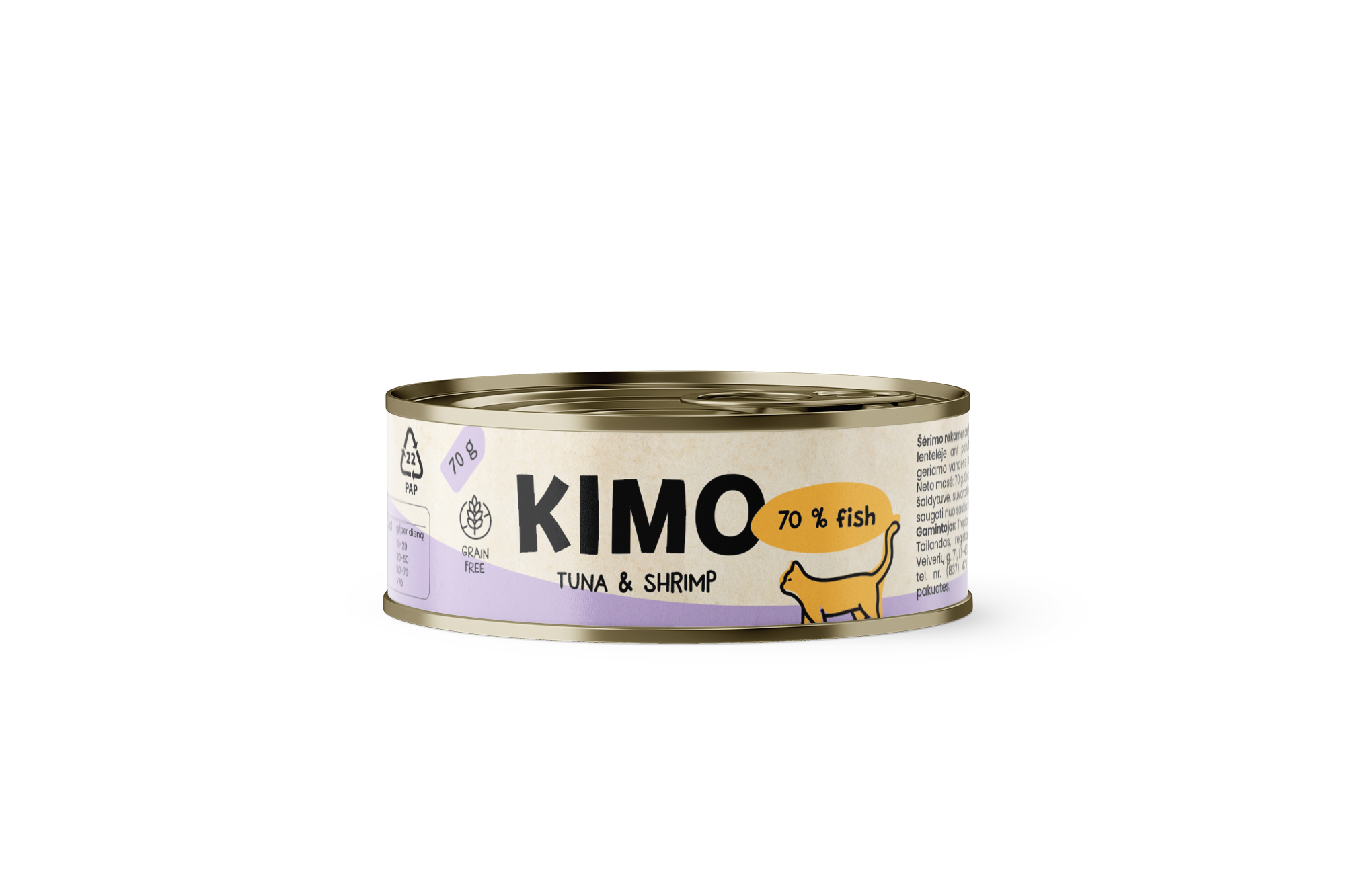 Kimo Tuna & Shrimp konserv kassidele 70g