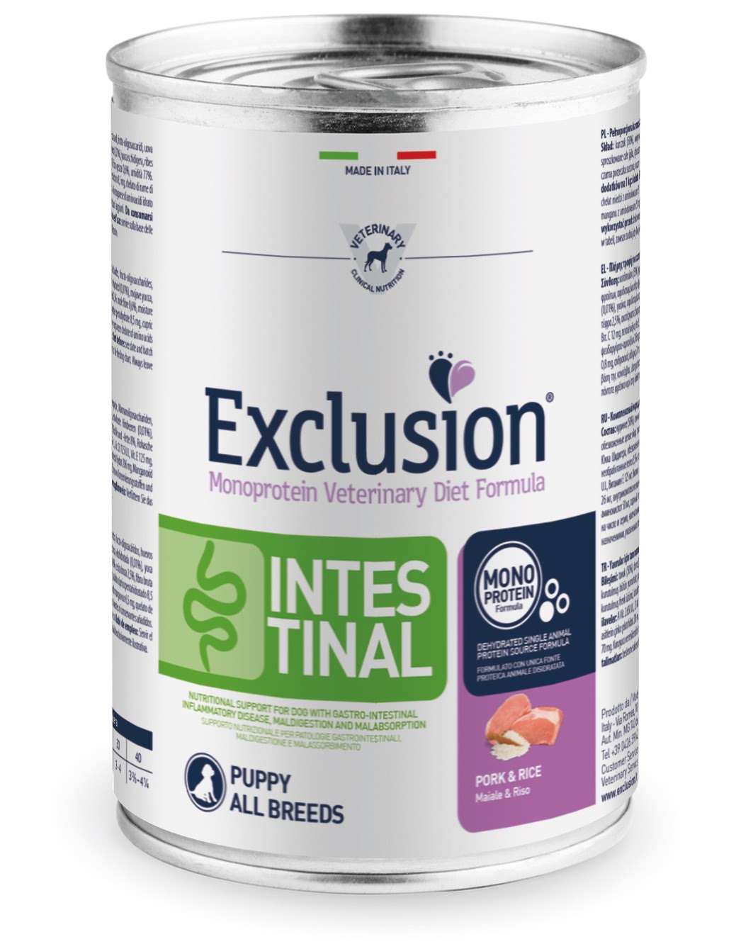 Exclusion Intestinal Puppy Pork&Rice All Breeds 6x400g