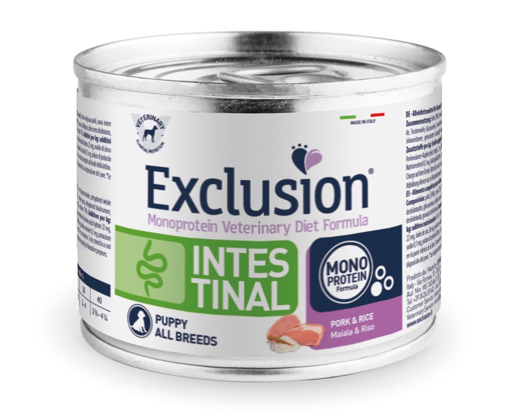 Exclusion Intestinal Puppy Pork&Rice All Breeds 12x200g